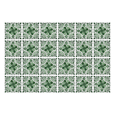 Nálepka na dlaždice Rostlinný motiv s kruhy