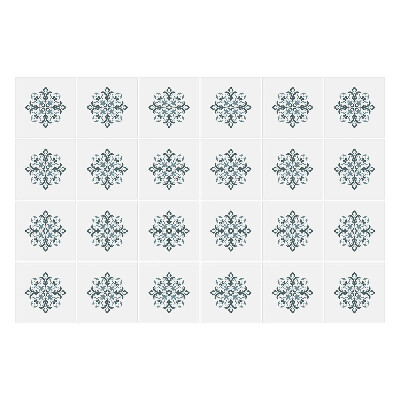 Samolepka na dlaždice Květinový motiv v síťce