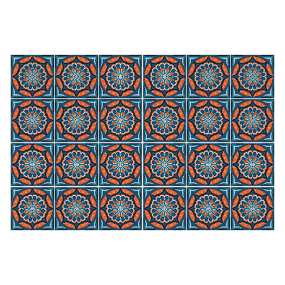 Nálepka na dlaždice Květinové kruhy