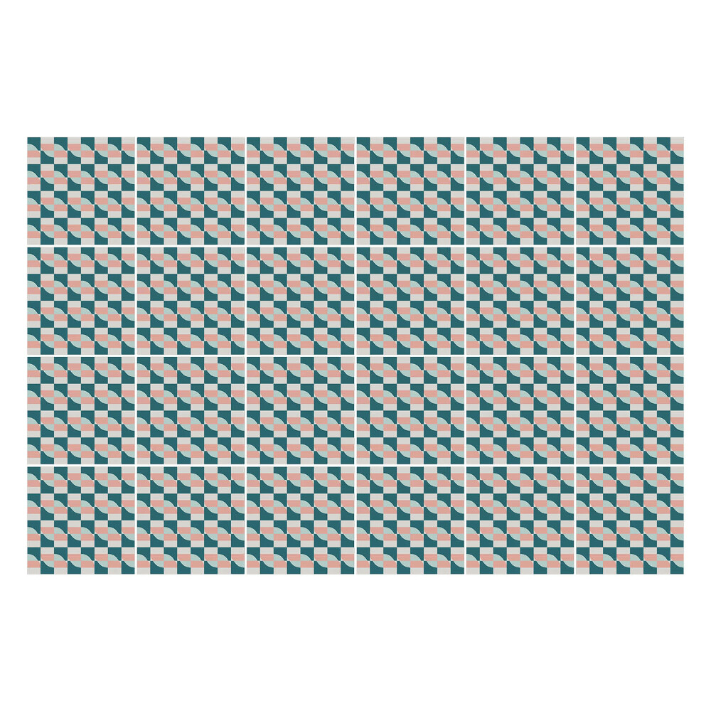 Nálepka na dlaždice Geometrické čtverce