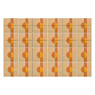 Nálepka na dlaždice Geometrické kruhy a obdélníky