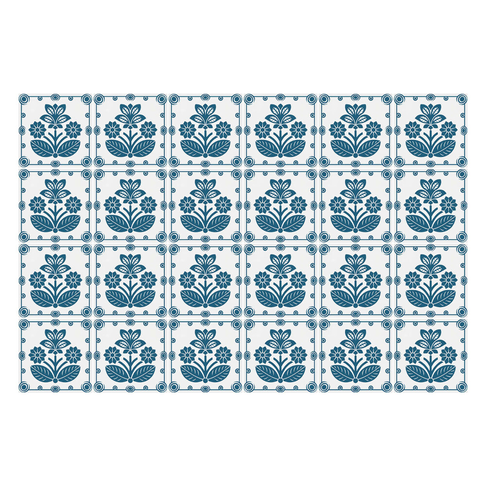 Nálepka na dlaždice Španělské dlaždice s květinami