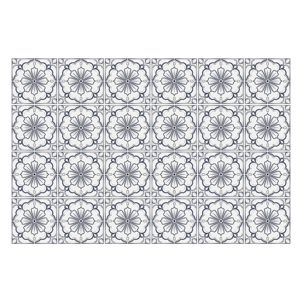 Nálepka na dlaždice Květinové ozdoby