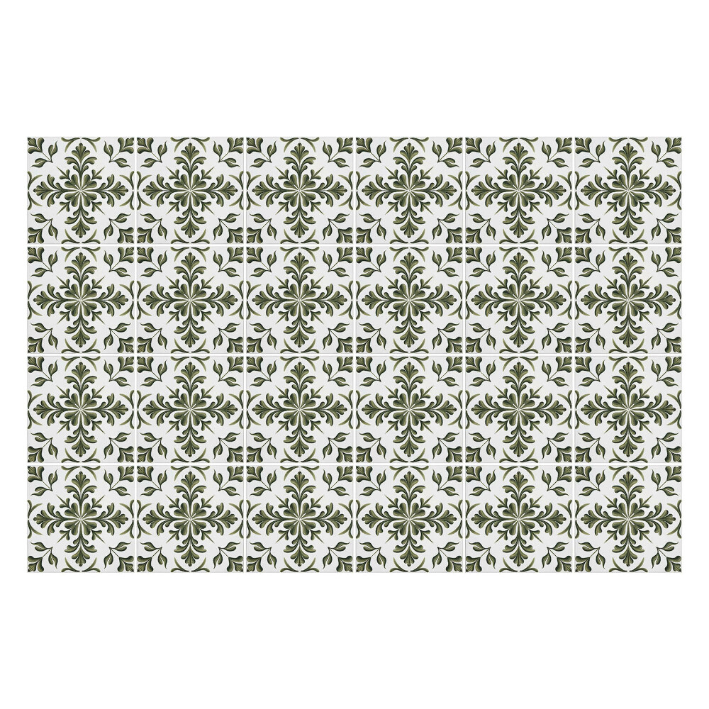 Samolepka na dlaždice Motiv květů a listů