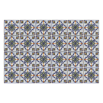 Nálepka na dlaždice Květinové ozdoby v síťovině