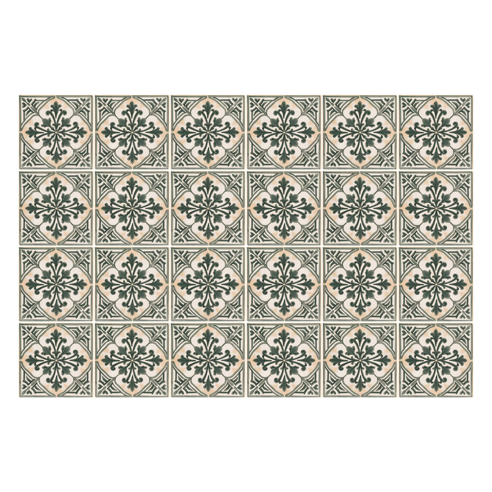 Samolepka na dlaždice Květinové dlaždice