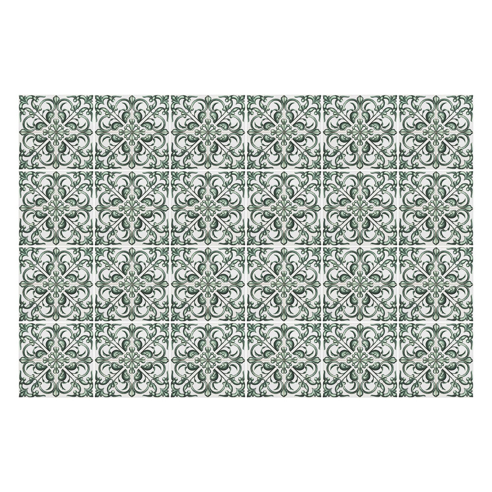 Samolepka na dlaždice Květinové ozdoby v síťovině