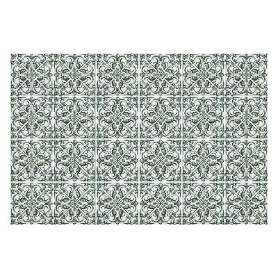 Samolepka na dlaždice Květinové ozdoby v síťovině