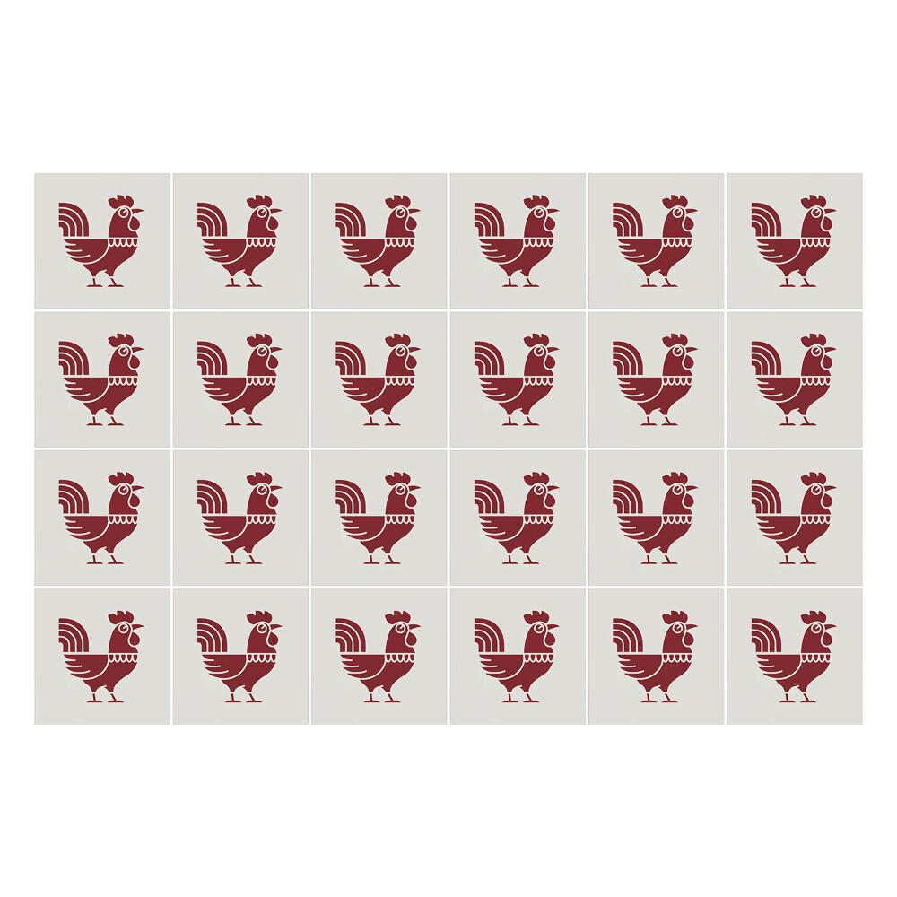 Nálepka na dlaždice Folklorní slepice