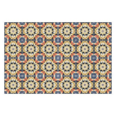 Samolepka na dlaždice Květinové motivy v síťce