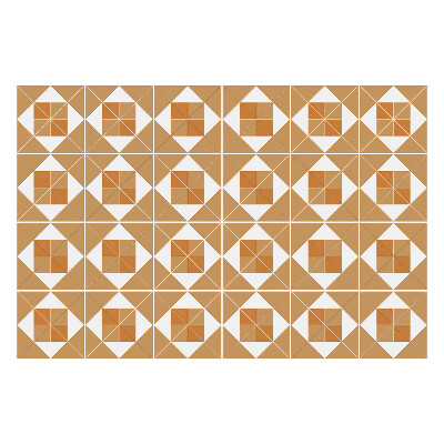 Samolepka na dlaždice Geometrie čtverců a kosočtverců