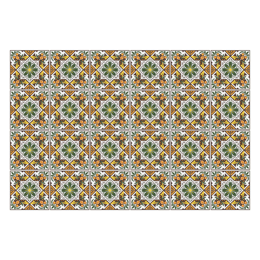 Nálepka na dlaždice Bohatě zdobené dlaždice