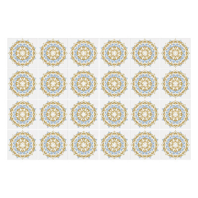 Nálepka na dlaždice Mandala s květinami