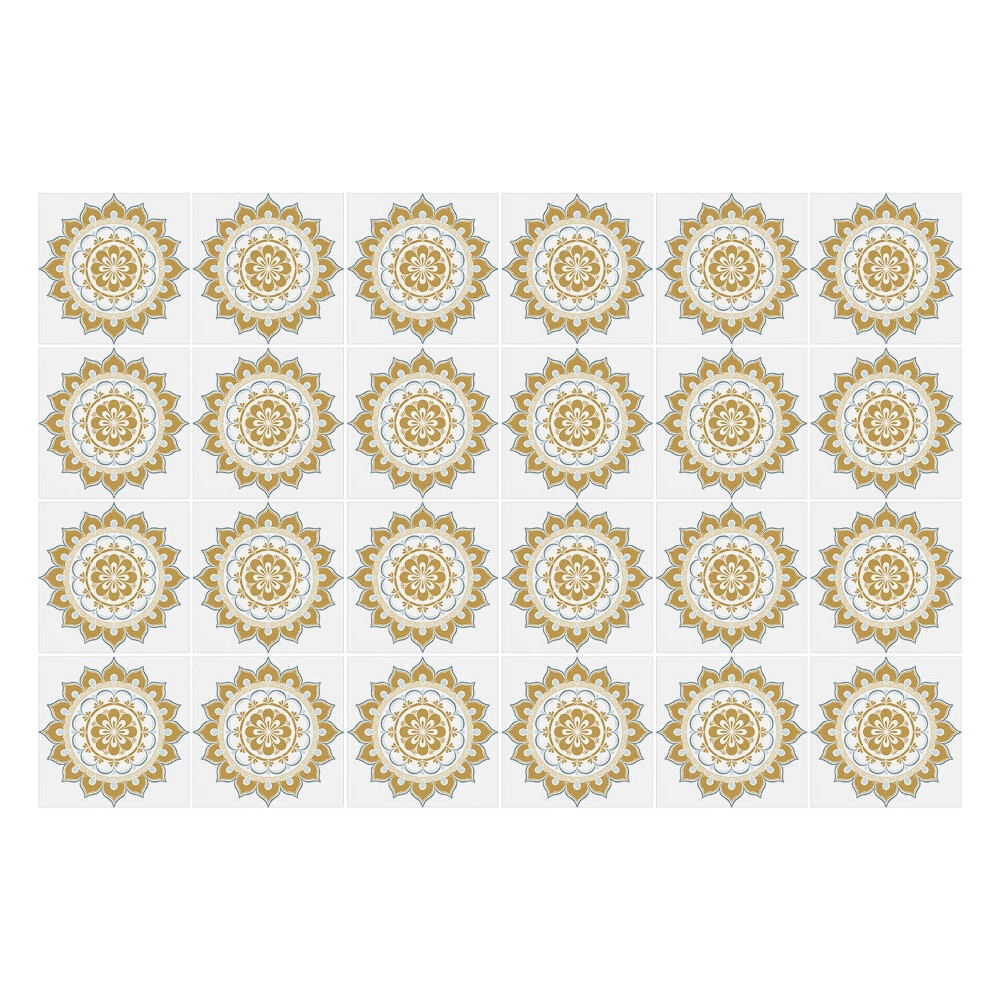 Samolepka na dlaždice Květinové mandaly