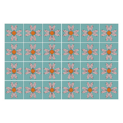 Samolepka na dlaždice Květinové motivy v aranžmá