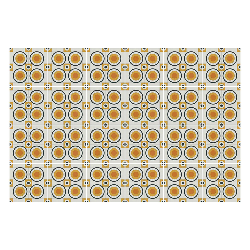 Samolepka na dlaždice Kulaté motivy