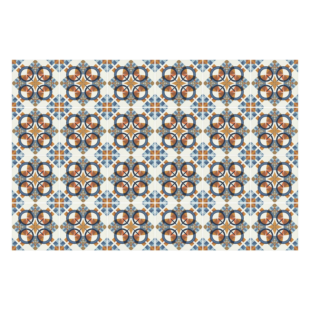 Nálepka na dlaždice Geometrické kruhy a hvězdy