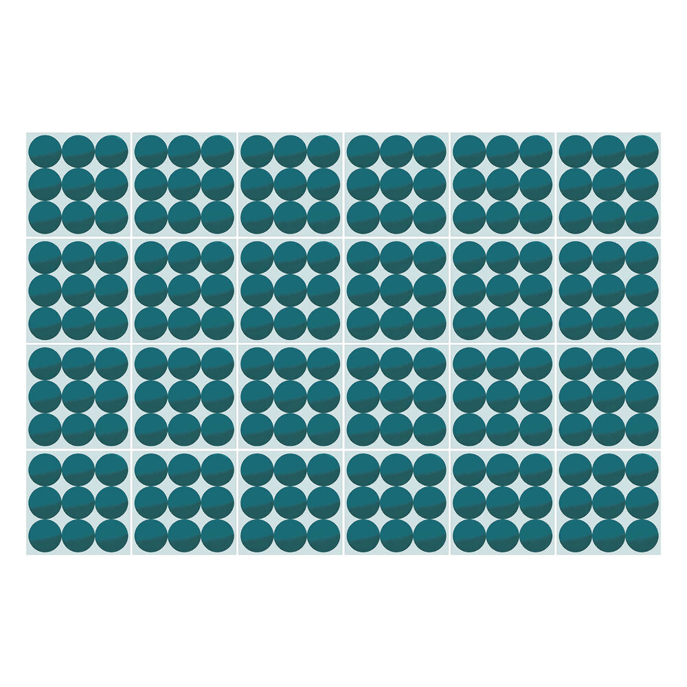 Samolepka na dlaždice Uspořádání kruhů v mřížce