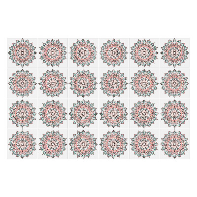 Nálepka na dlaždice Světlé zdobené mandaly