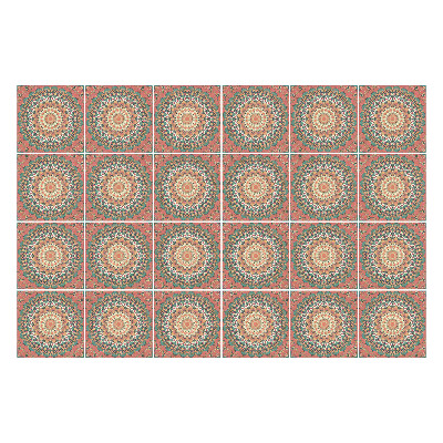 Samolepka na dlaždice Mandaly v pravidelném uspořádání