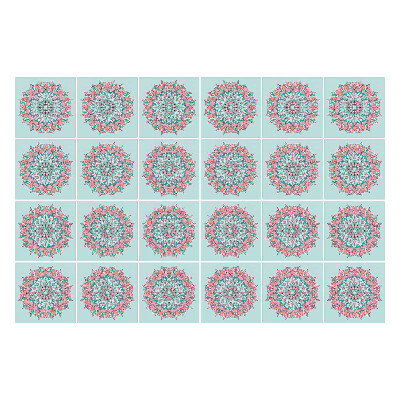 Nálepka na dlaždice Modré mandaly