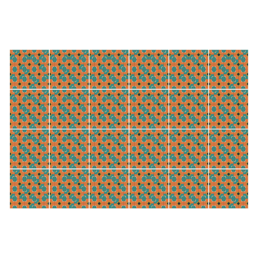 Samolepka na dlaždice Retro vintage vzor