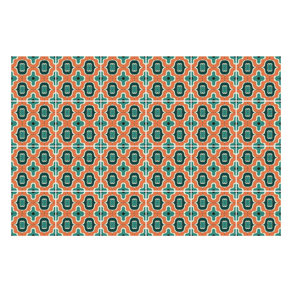 Nálepka na dlaždice Vintage retro vzor