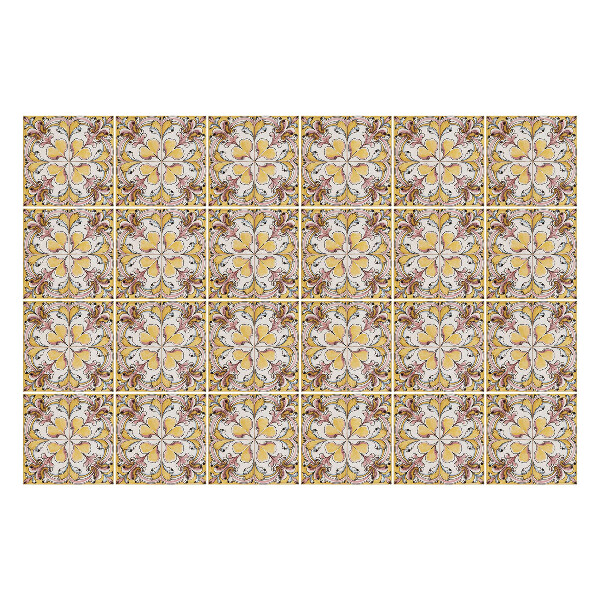 Samolepka na dlaždice Květinové motivy