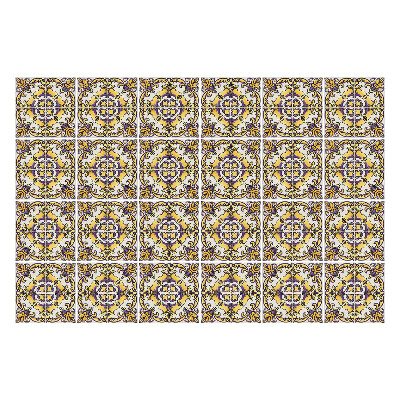 Samolepka na dlaždice Květinové ozdoby v síťovině