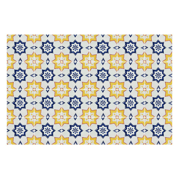 Nálepka na dlaždice Květinové geometrické motivy