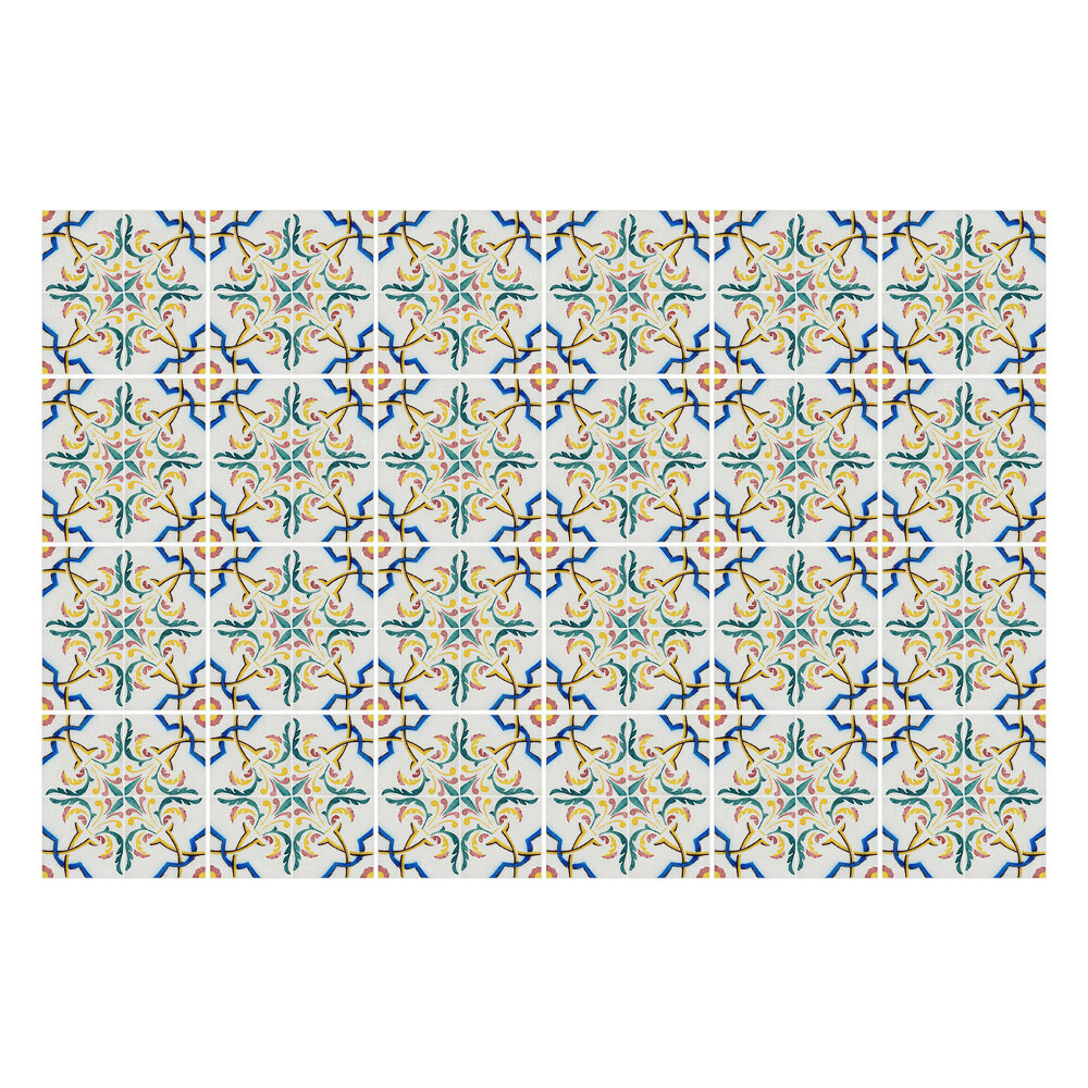 Nálepka na dlaždice Květinové ozdoby v uspořádání