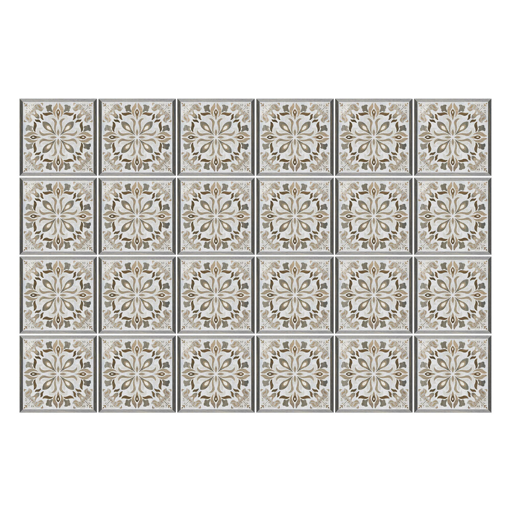 Samolepka na dlaždice Elegantní květinové dlaždice