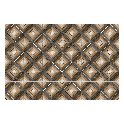 Samolepka na dlaždice Mřížka dřevěných tvarů