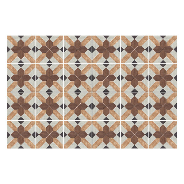 Nálepka na dlaždice Geometrické čtverce a kříže