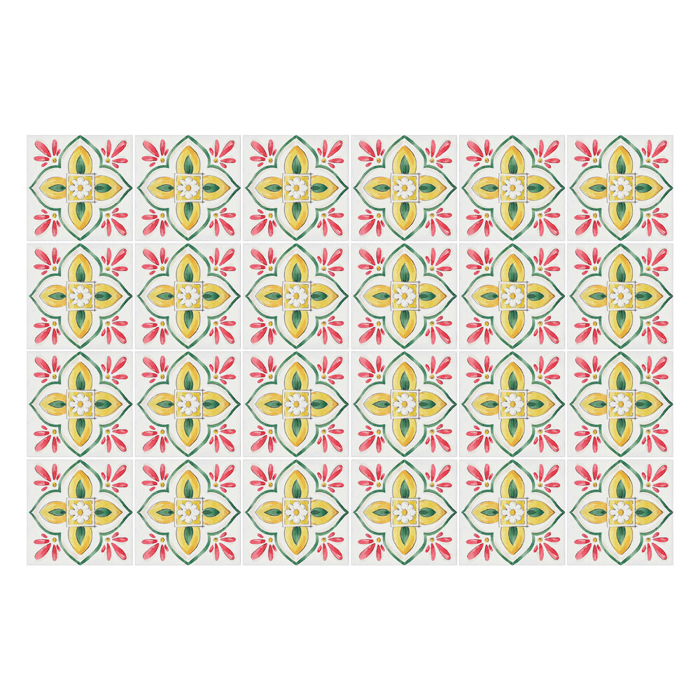 Samolepka na dlaždice Květinové ozdoby v uspořádání