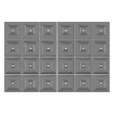 Samolepka na dlaždice Soustředné čtverce