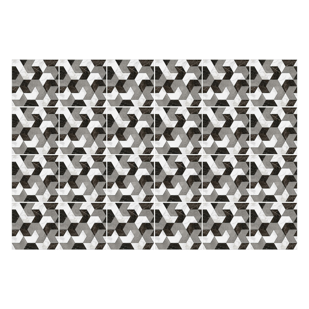 Samolepka na dlaždice Geometrické obrazce ve vazbách