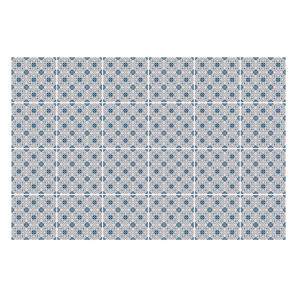 Nálepka na dlaždice Geometrické květinové motivy