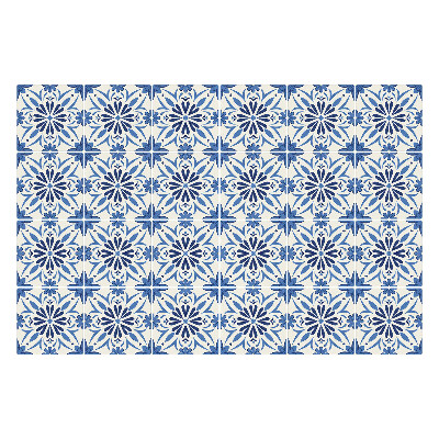 Samolepka na dlaždice Kostkovaný květinový motiv