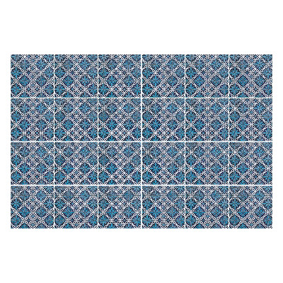 Nálepka na dlaždice Geometrické tvary v mřížce