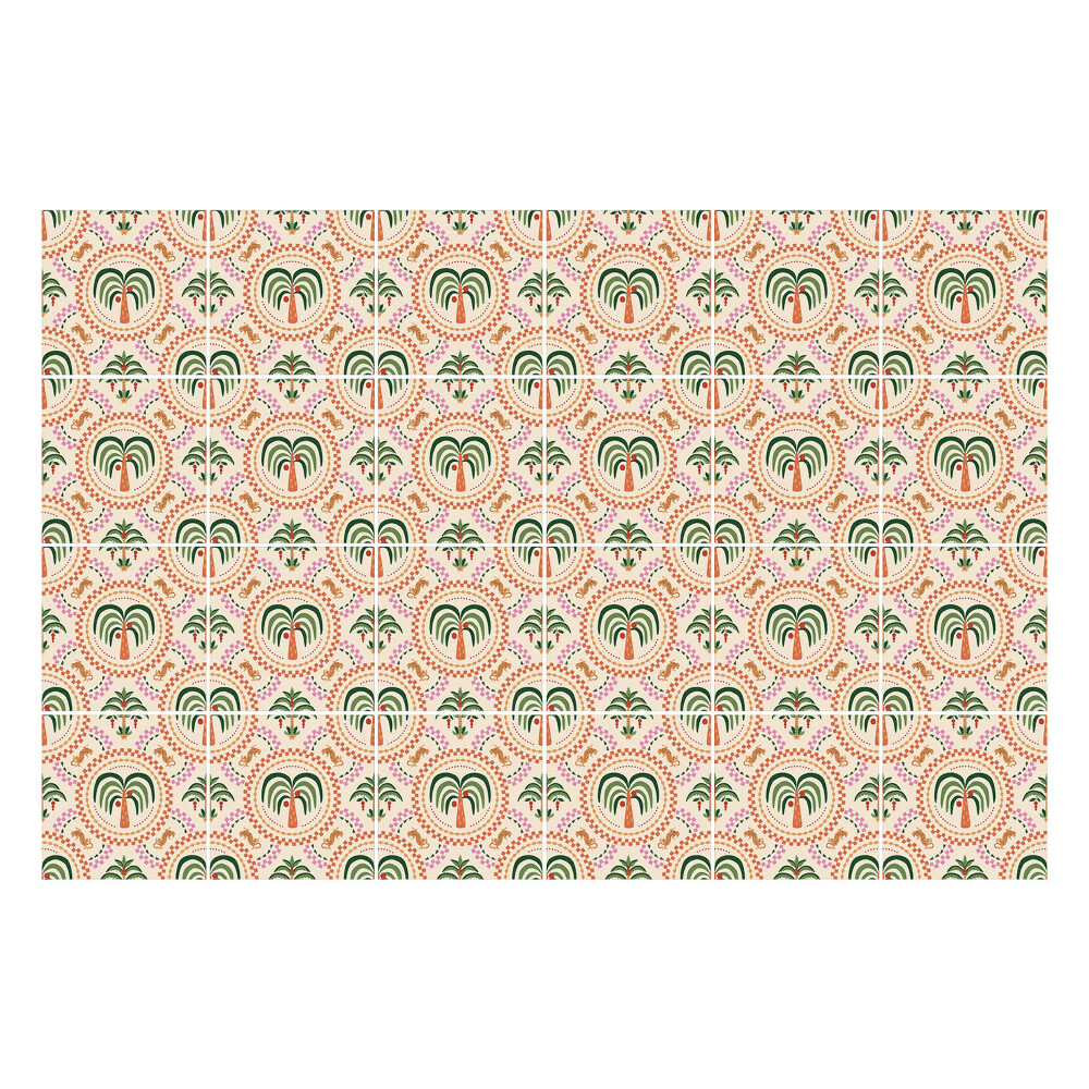 Samolepka na dlaždice Motiv exotické palmy