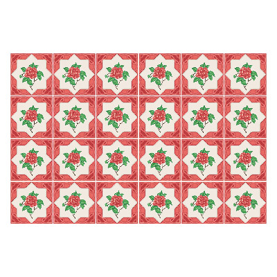 Nálepka na dlaždice Květinové motivy růží