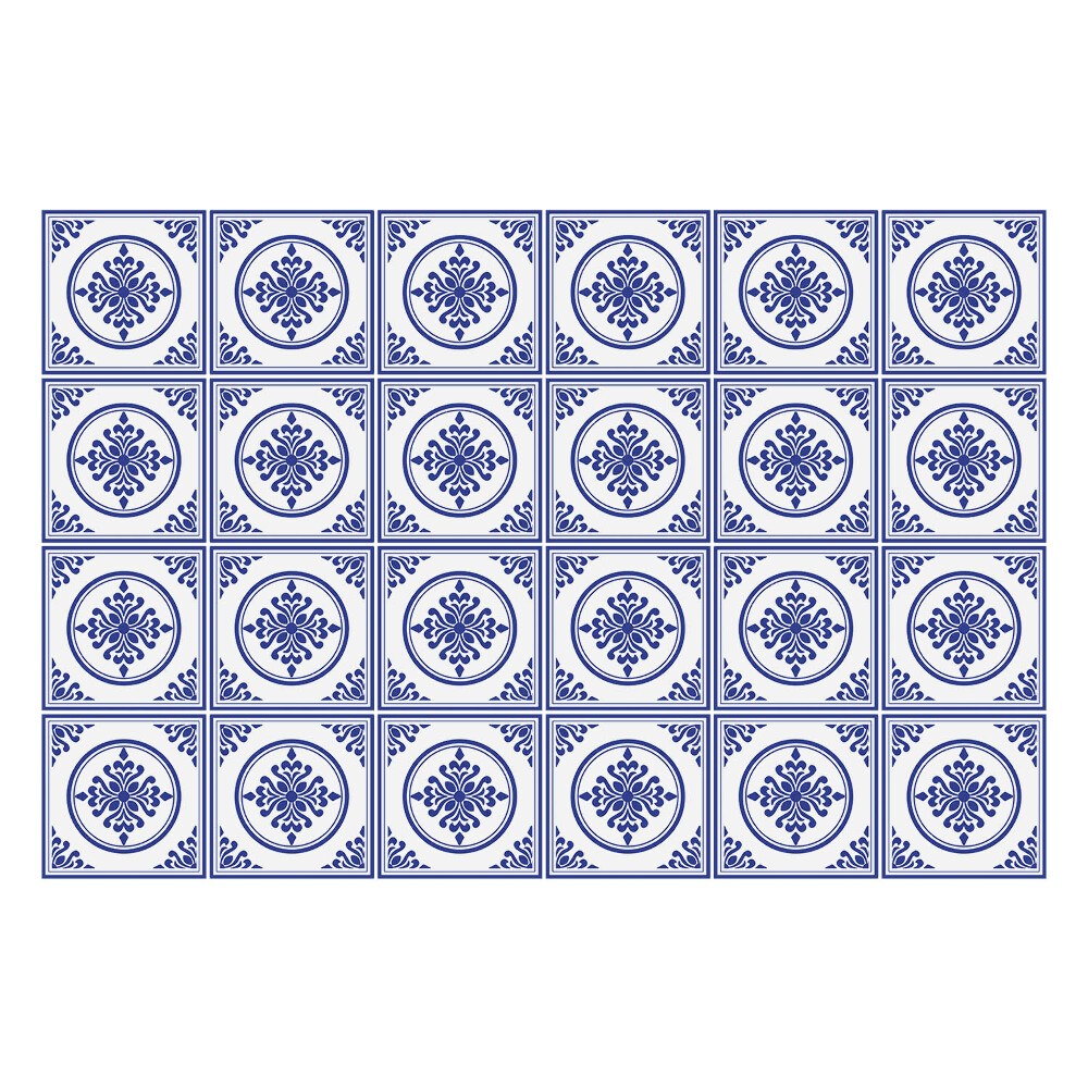 Nálepka na dlaždice Klasické ozdoby ve čtvercích