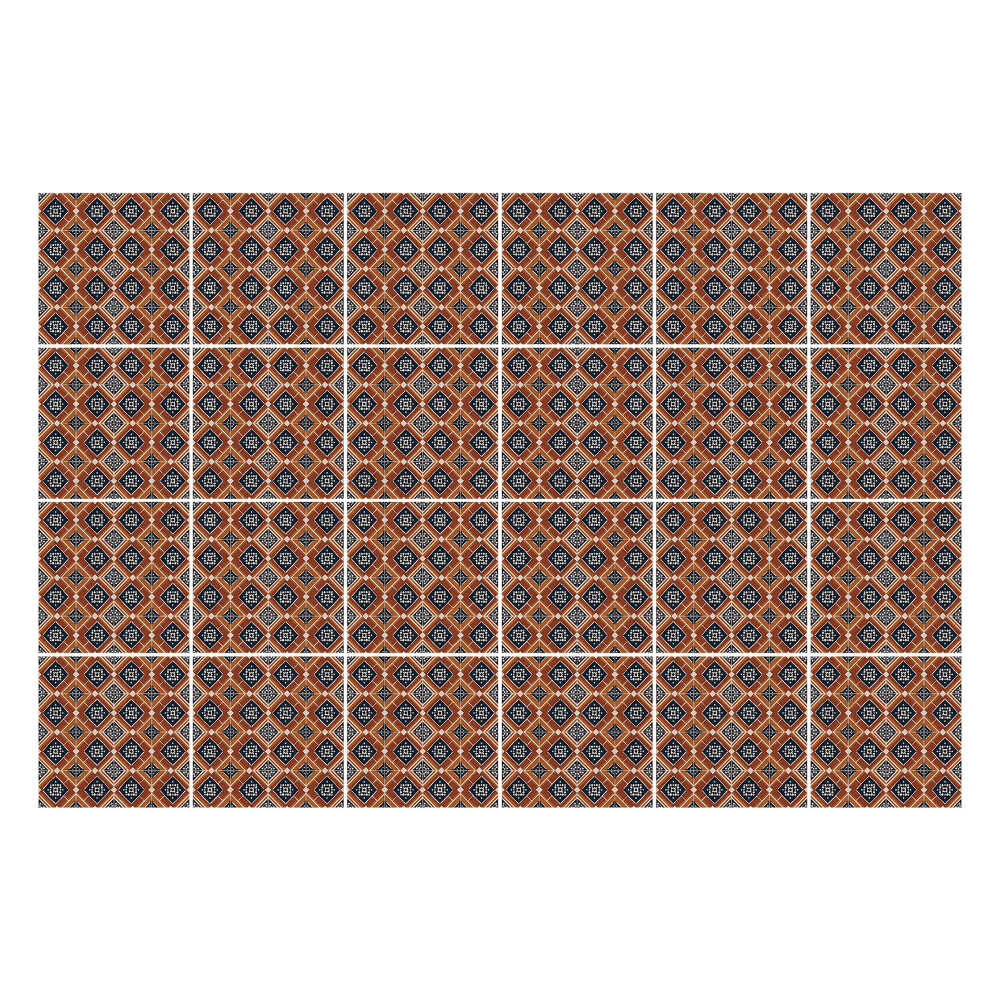 Nálepka na dlaždice Zkřížené kosočtverce s detaily