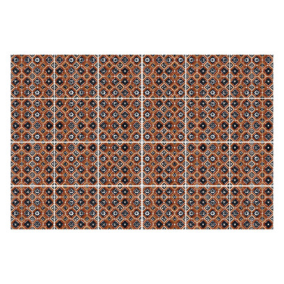 Nálepka na dlaždice Zkřížené kosočtverce s detaily