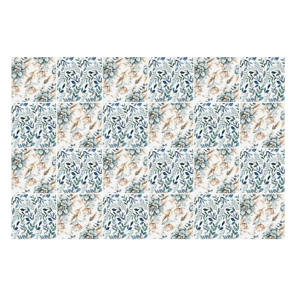 Nálepka na dlaždice Květinový rostlinný motiv