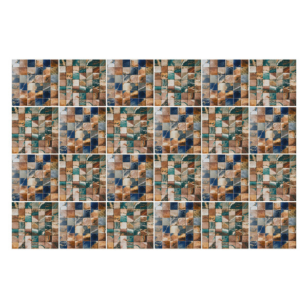 Nálepka na dlaždice Mozaika s geometrickými čtverečky