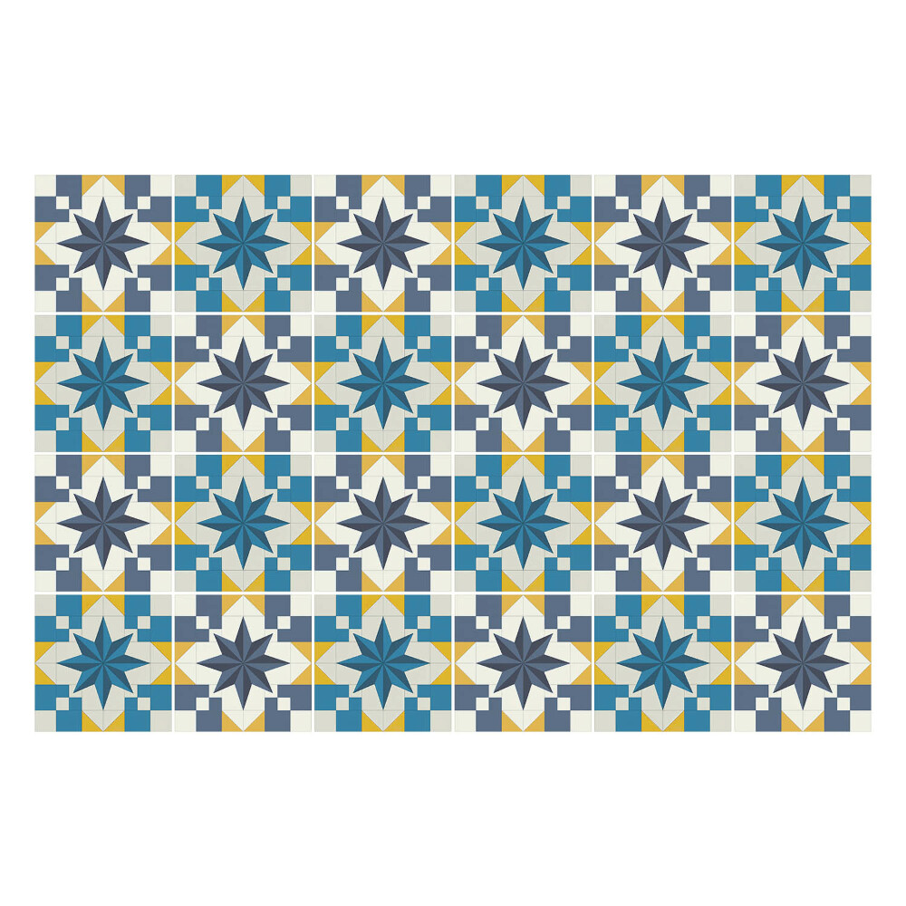 Samolepka na dlaždice Geometrie s hvězdami