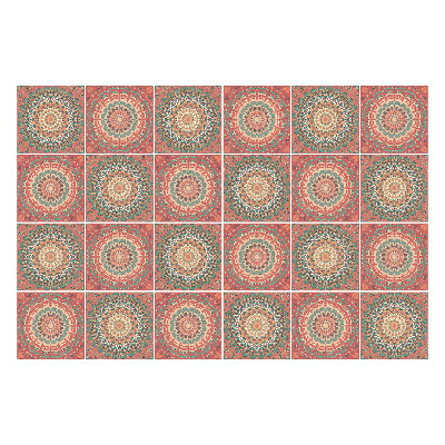 Nálepka na dlaždice Mandala v opakujících se kruzích