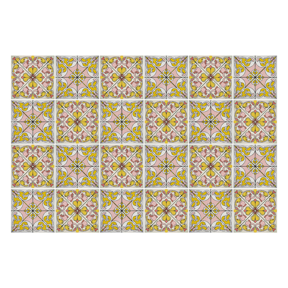 Samolepka na dlaždice Květinové ozdoby v uspořádání